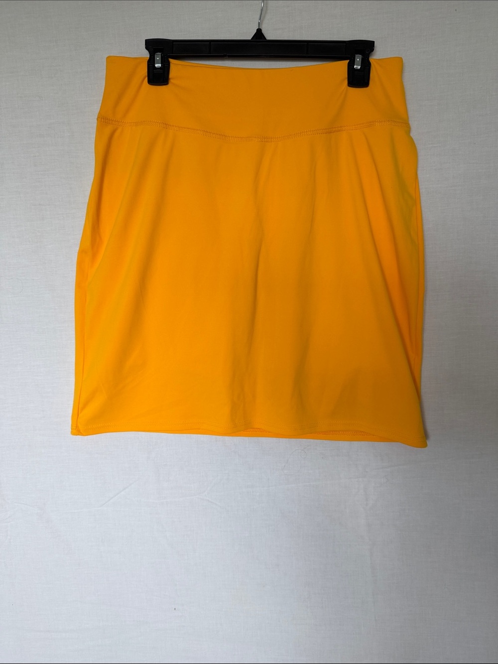 Bright Yellow Athletic Mini Skirt with Stretch Waistband